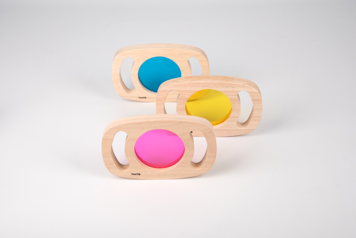 Panneau à Paillettes TickiT - Cadre Bois, Paillettes Or - Sensoriel Pour Enfants
