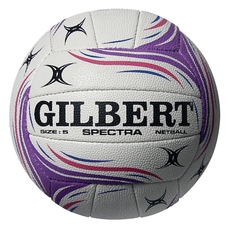 Gilbert Spectra Match Netball - White/Pink/Purple - Size 5