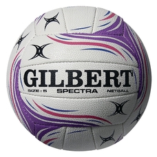 Gilbert Spectra Match Netball - White/Pink/Purple - Size 4