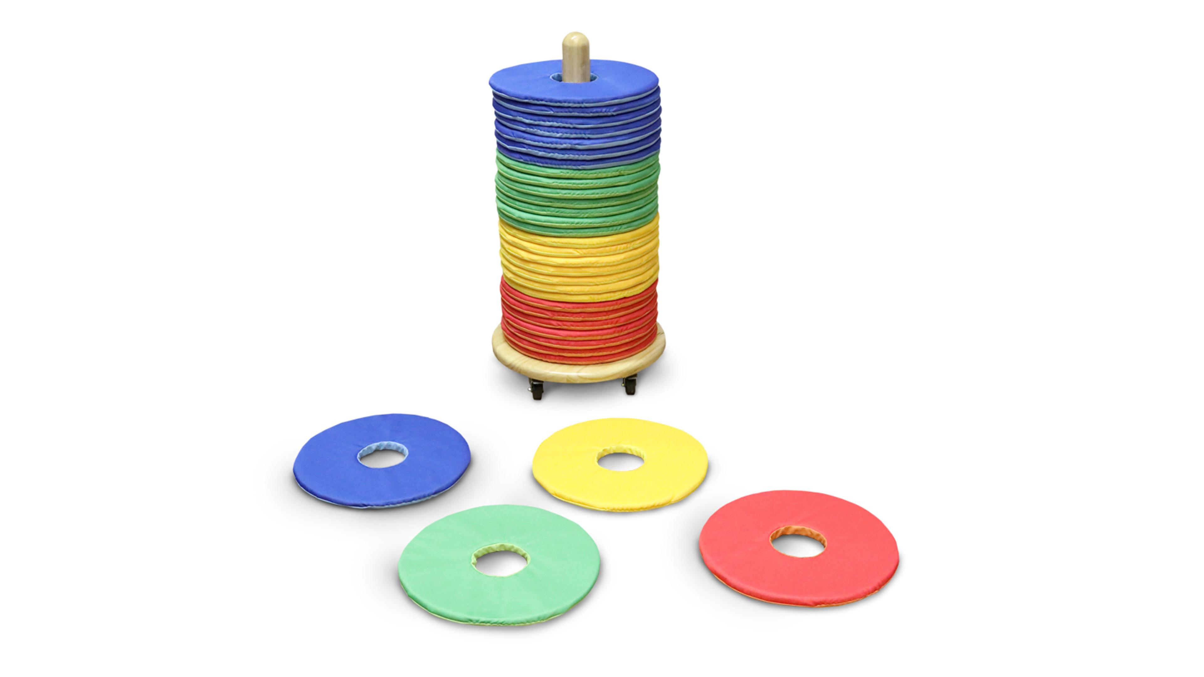 Rainbow Donut Cushions with Tuf 2 Trolley - Pack of 32