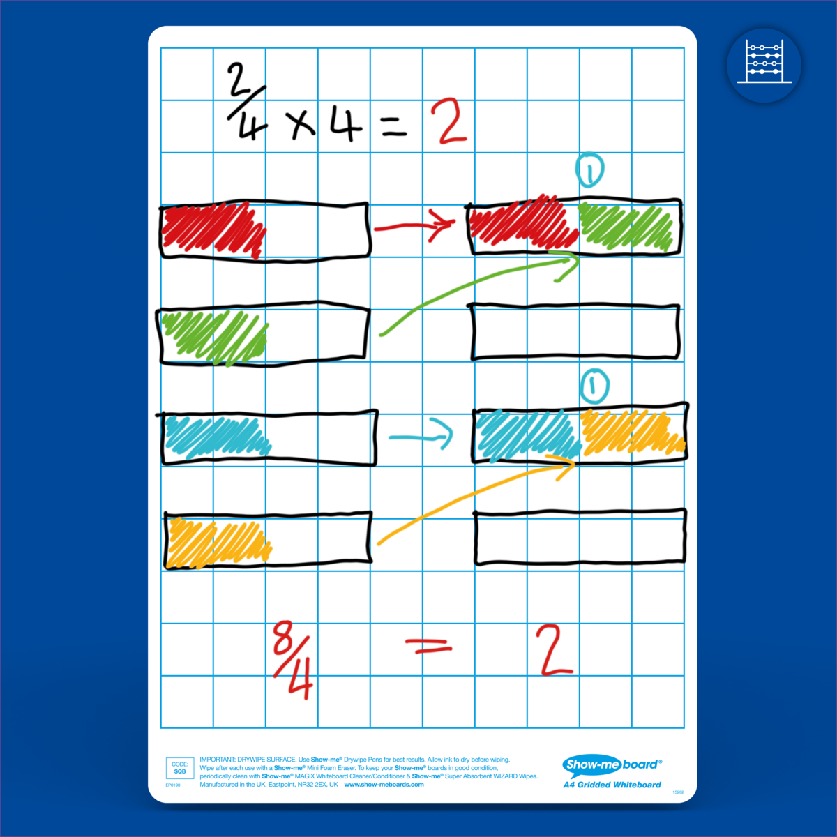 ShowMe A4 Gridded Whiteboard P100
