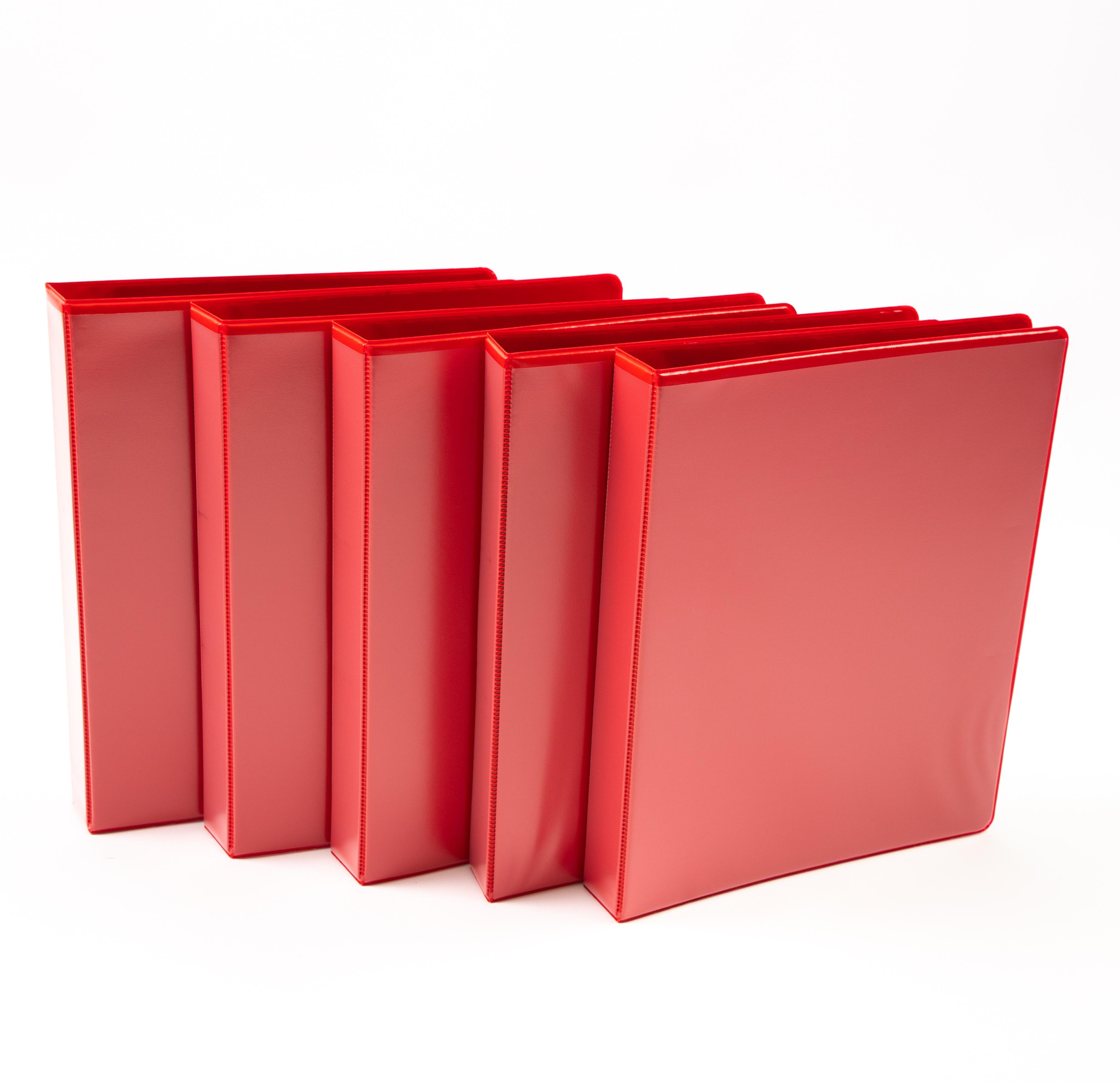 Two Ring Presentation Ring Binder - A4 - Red - 38mm Spine/25mm Capacity - Pack of 10