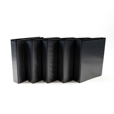  Four Ring Presentation Ring Binder Black - A4 - 40mm Capacity/54mm Spine - Pack of 10