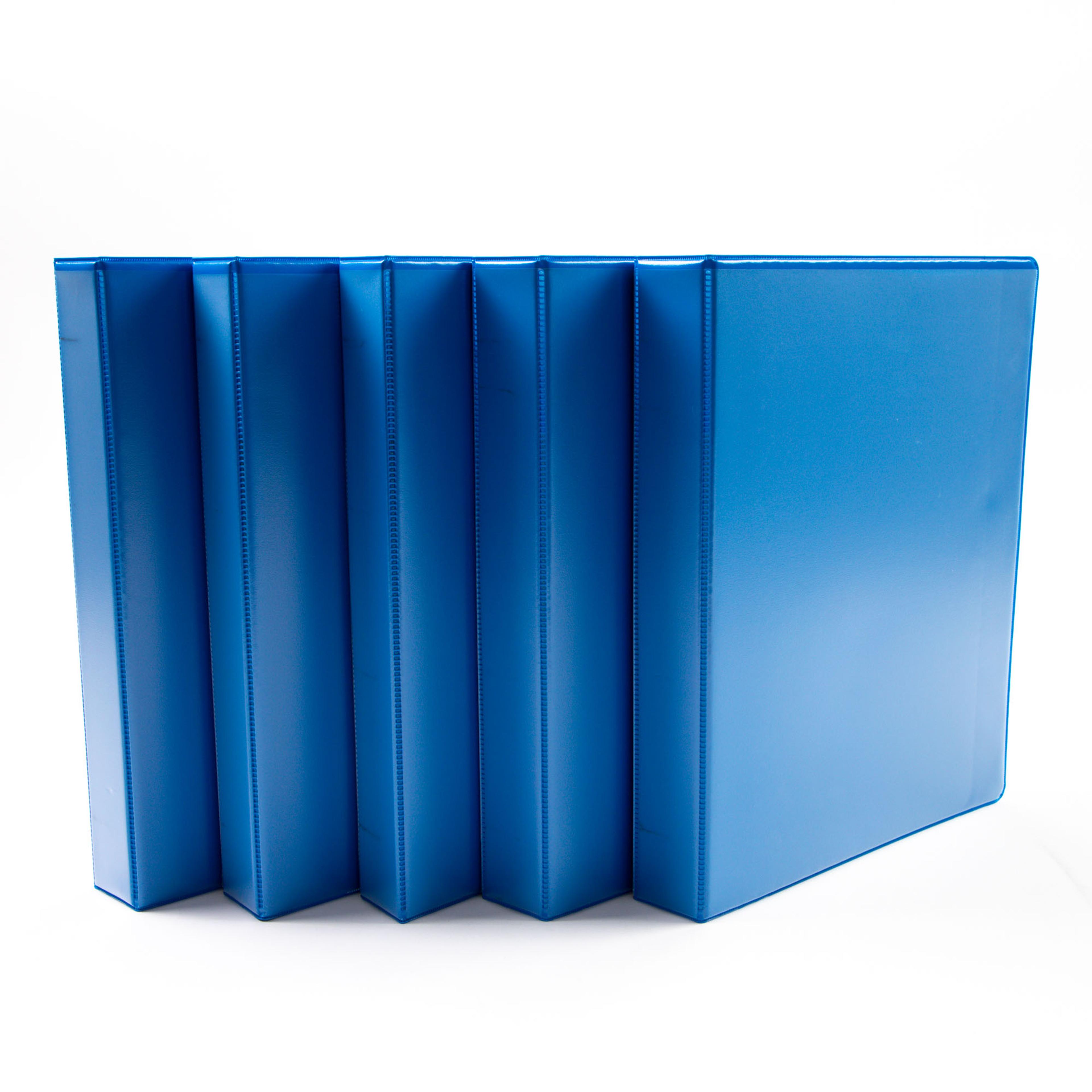  Four Ring Presentation Ring Binder - A4 - Blue - 38mm Spine/25mm Capacity - Pack of 10