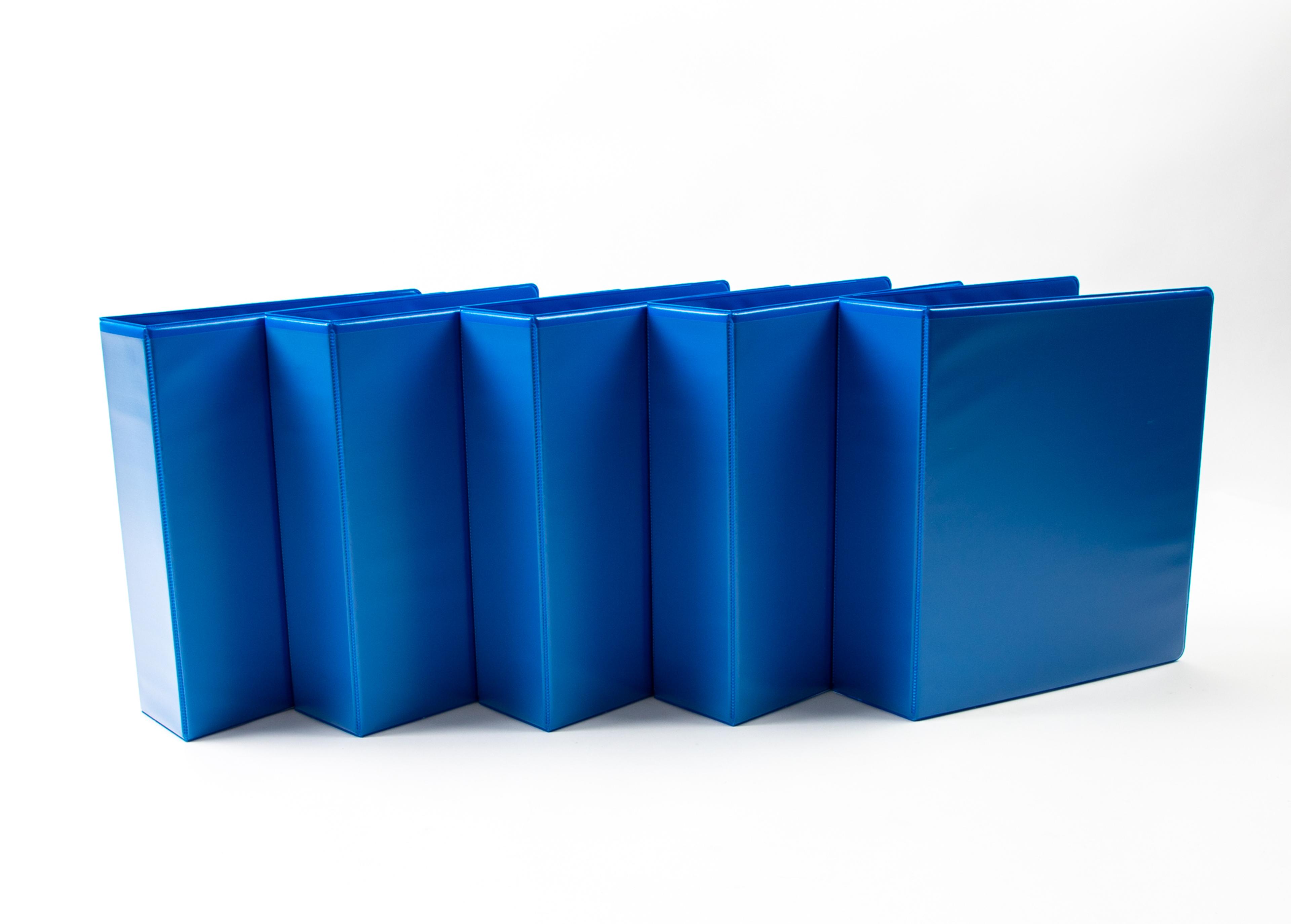Four Ring  Presentation Ring Binder - A4 - Blue - 95mm Spine/65mm Capacity - Pack of 10