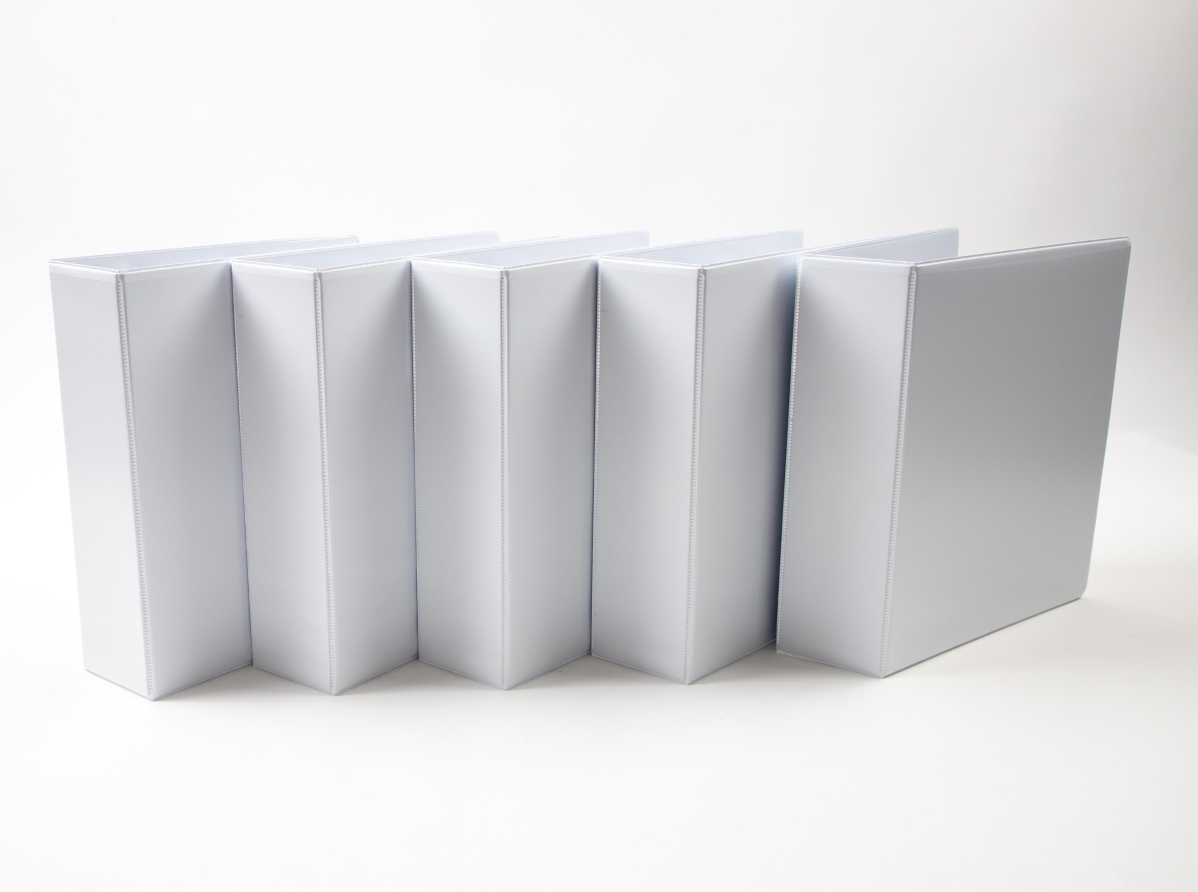 Four Ring Presentation Ring Binder - A4 - White - 95mm Spine/65mm Capacity - Pack of 10