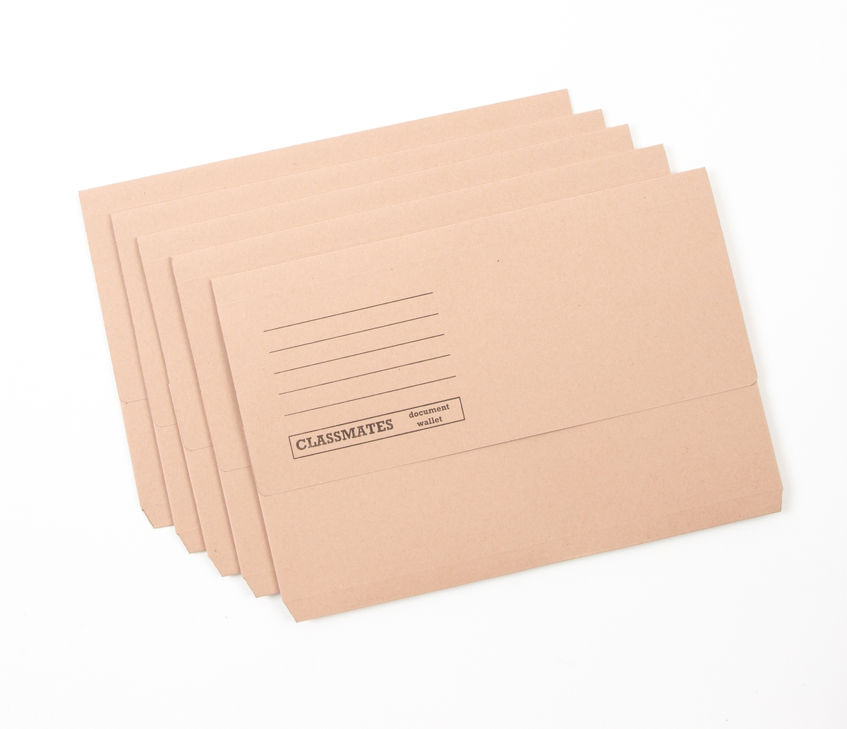 Classmates Document Wallet - Foolscap - Buff - Pack of 50 | G1247963 | GLS