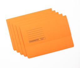 Classmates Document Wallet - Foolscap - Orange - Pack of 50