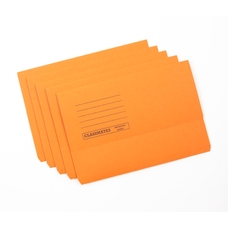 Classmates Document Wallet - Foolscap - Orange - Pack of 50