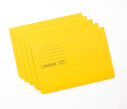 Classmates Document Wallet - Foolscap - Yellow - Pack of 50