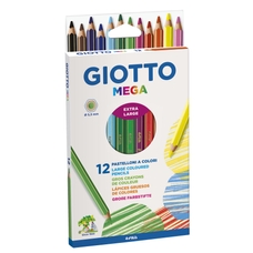 GIOTTO Mega Hexagonal Colouring Pencils - Pack of 12