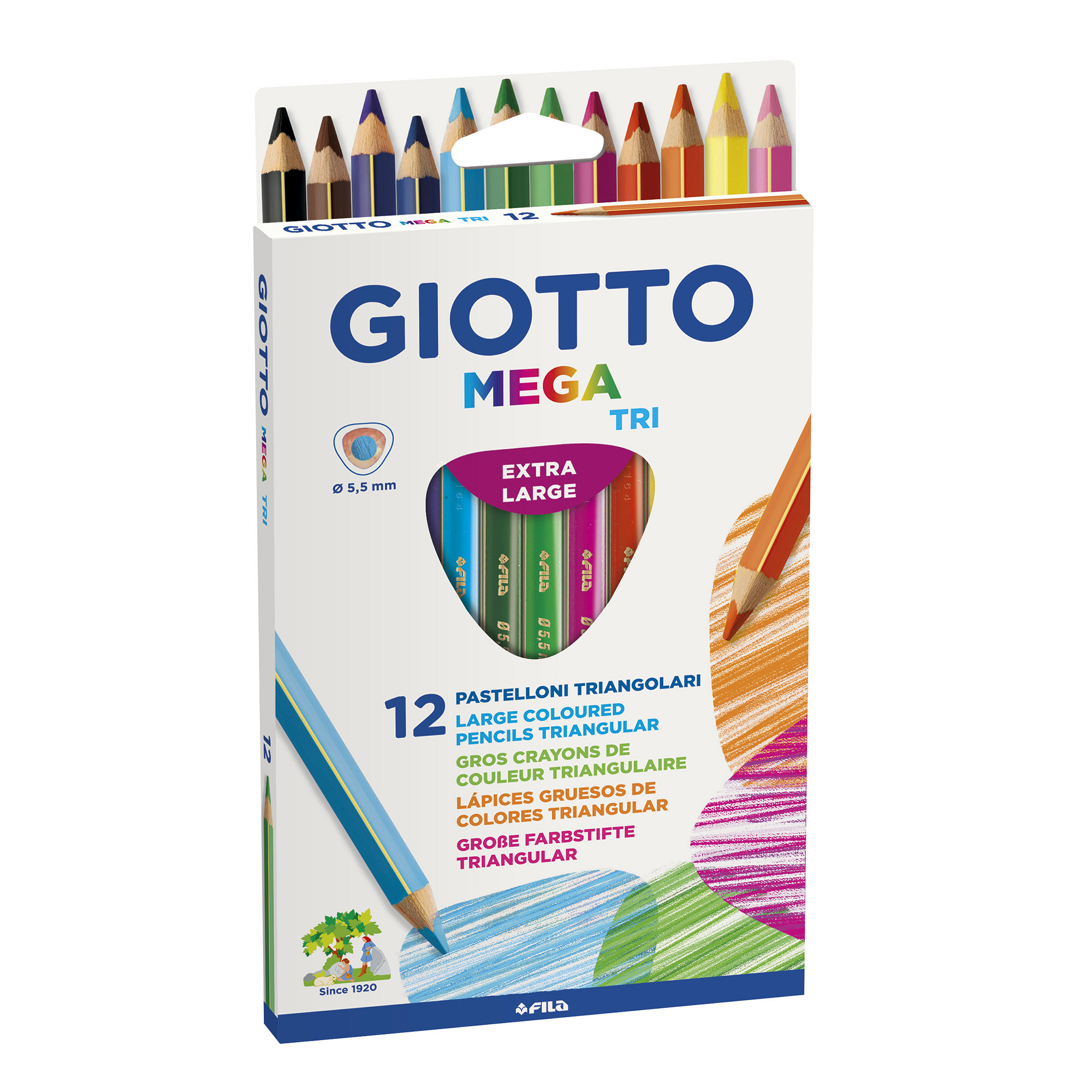 Giotto Mega Tri Colour Pencils