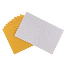 Classmates 9x7" Exercise Book 80 Page, 7mm Squared, Yellow - Pack of 100