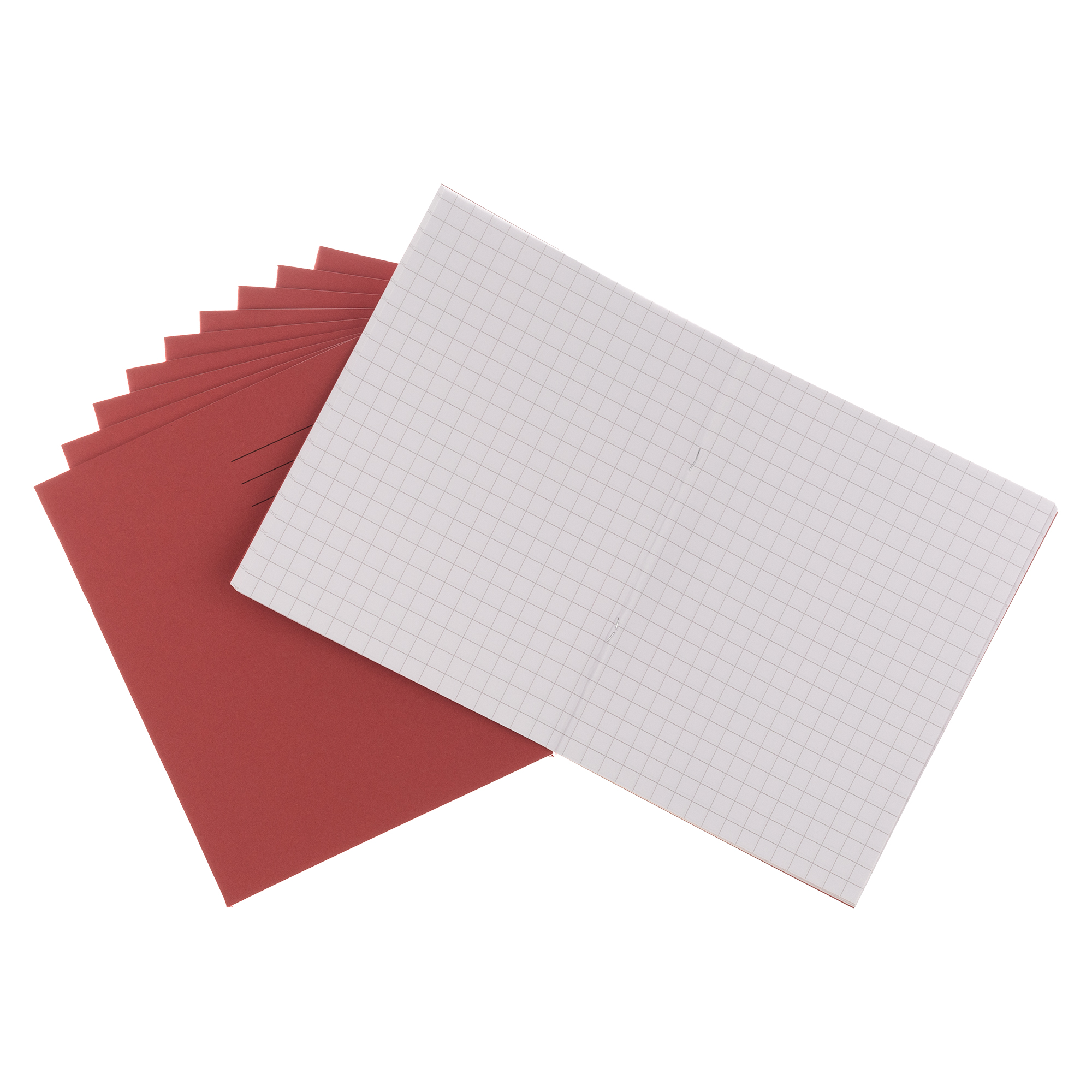9x7 10mm Sq 80pg Red P100