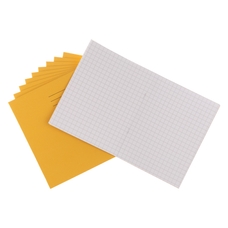 Classmates 9x7" Exercise Book 80 Page, 10mm Squared, Yellow - Pack of 100