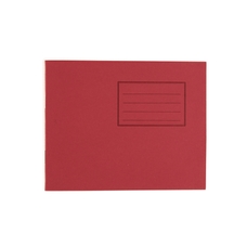 5.25 x 6.5" Exercise Book 24 Page, Plain, Red - Pack of 100