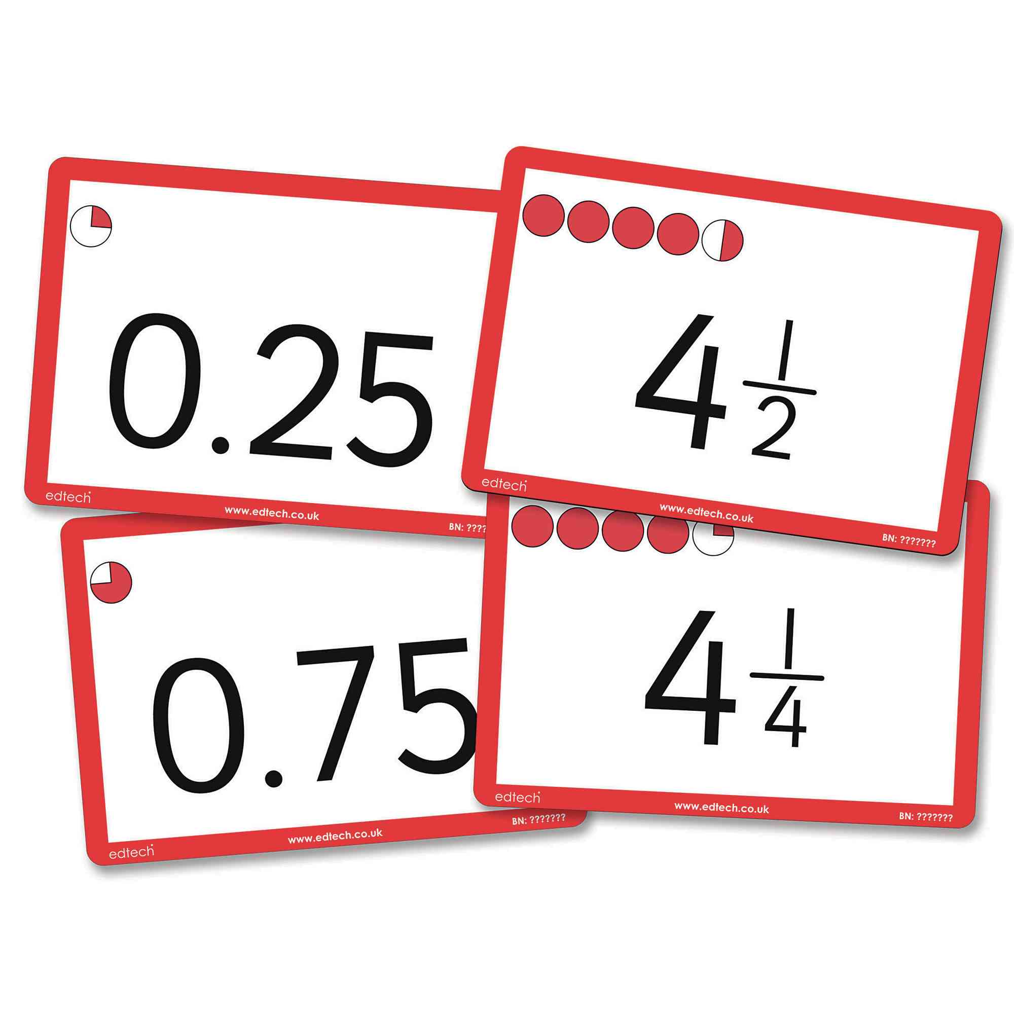 Fraction and Decimal Counting Cards Pk40