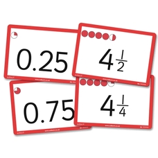 SPACERIGHT Fraction and Decimal Counting Cards 