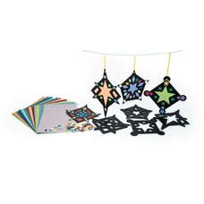Stained Glass Stars Pack of 30