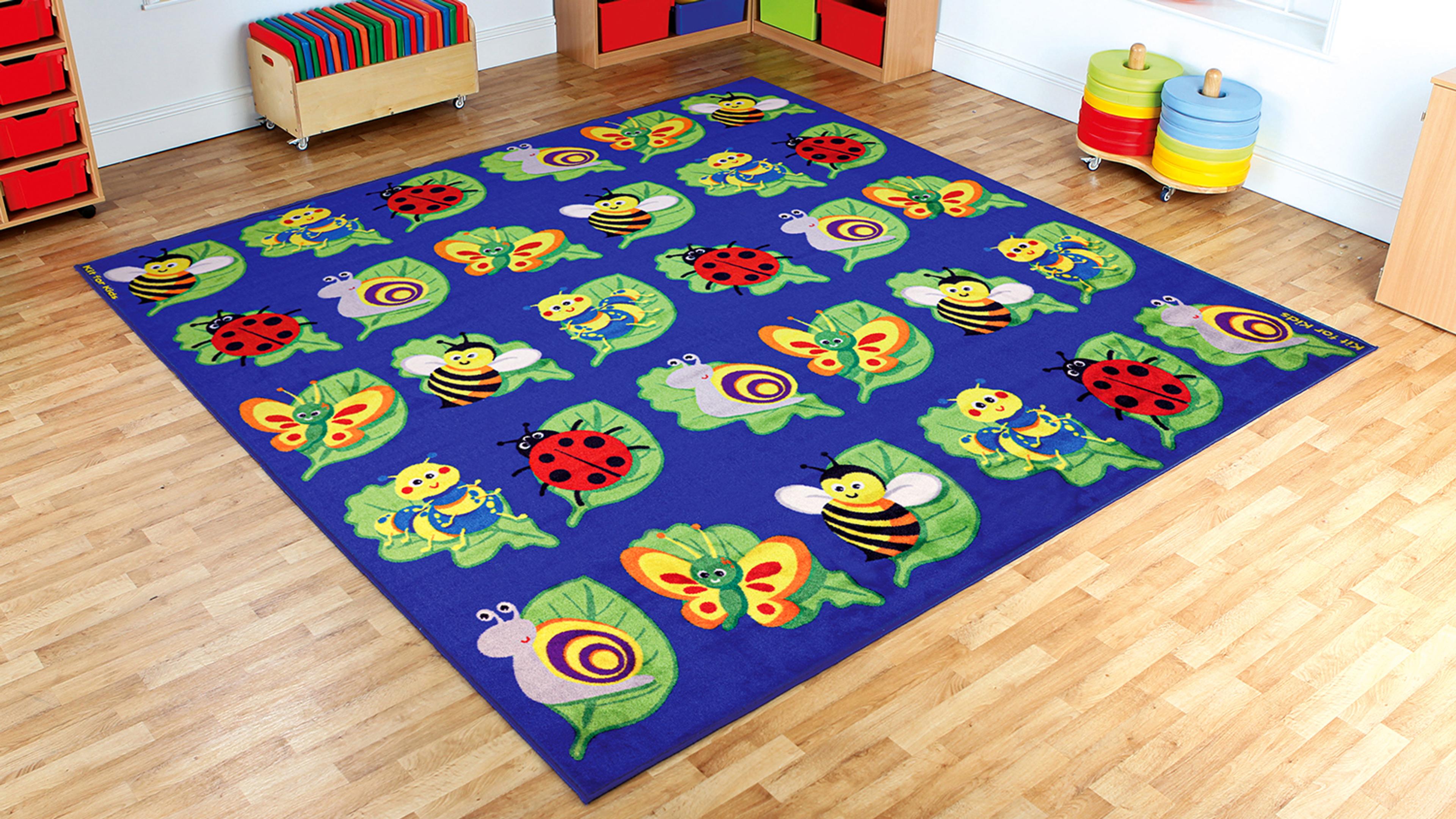 Kit for Kids Back to Nature Square Bug Placement Rug