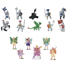 Safari Ltd Fairy Fantasies and Knights and Dragons Duo