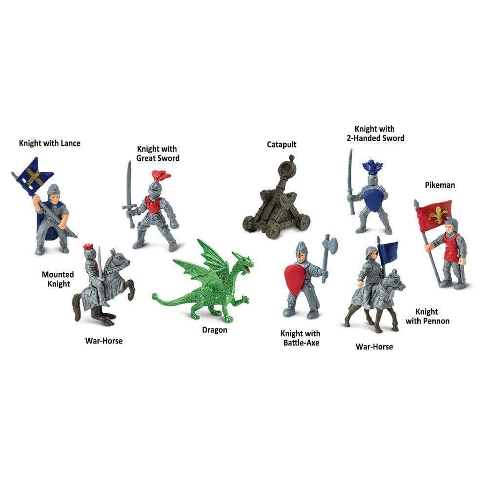 NEW 120 PCS SOLDIER DRAGON FIGURINES MEDIEVAL TIMES SET KNIGHT KIDS FANTASY TOYS 
