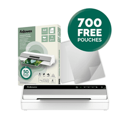 Fellowes Saturn Laminator - A4 - Each (+10 A4 Laminating Pouches - Starter Pack)