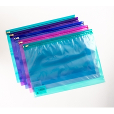 Coloured Zip Wallet A4+ - Assorted - Pack of 25