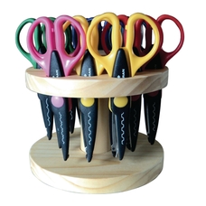 Crazy Cut Scissors with Wooden Carousel