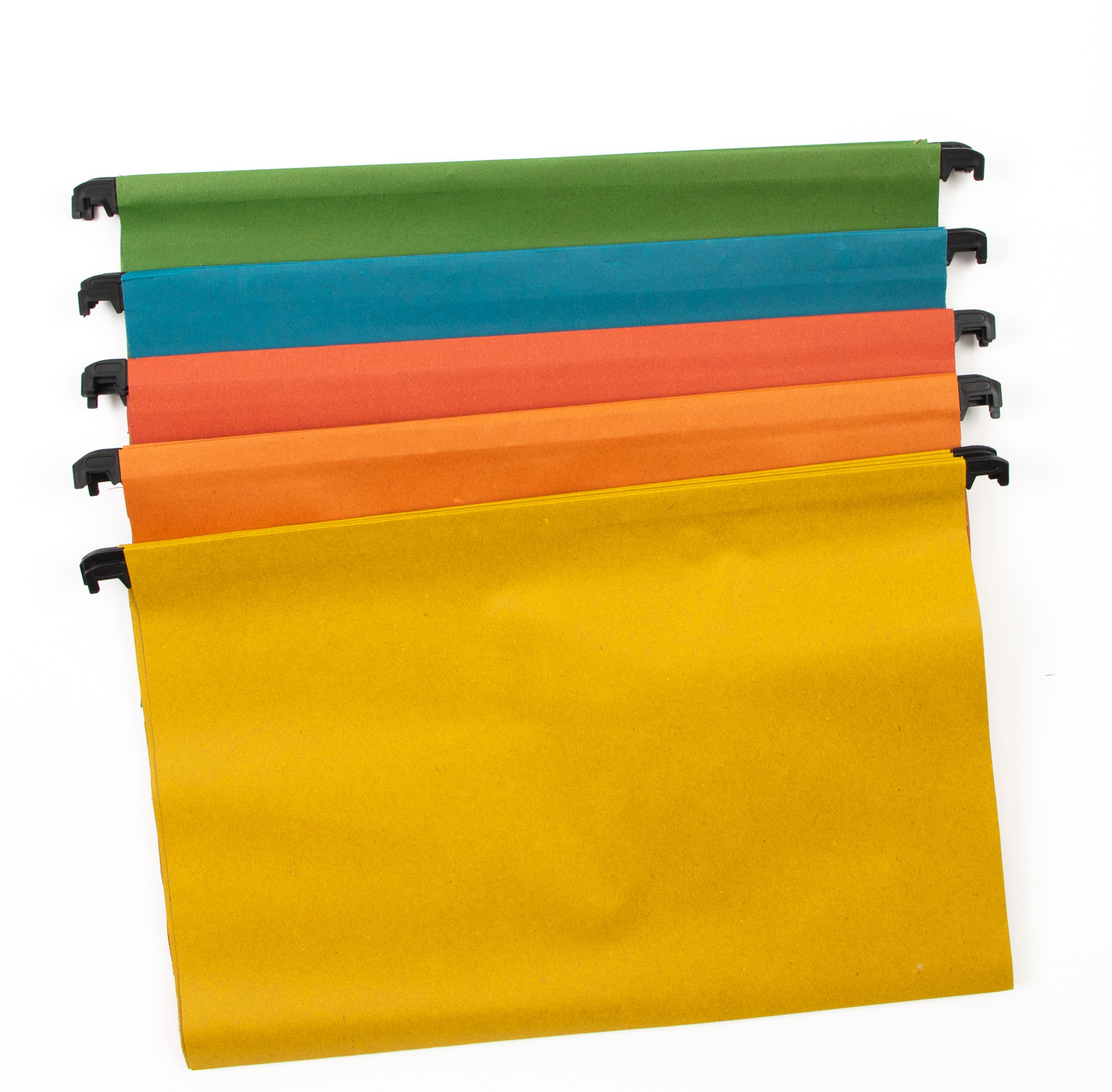 Classmates Bright Foolscap Suspension Files - Assorted - Pack of 10