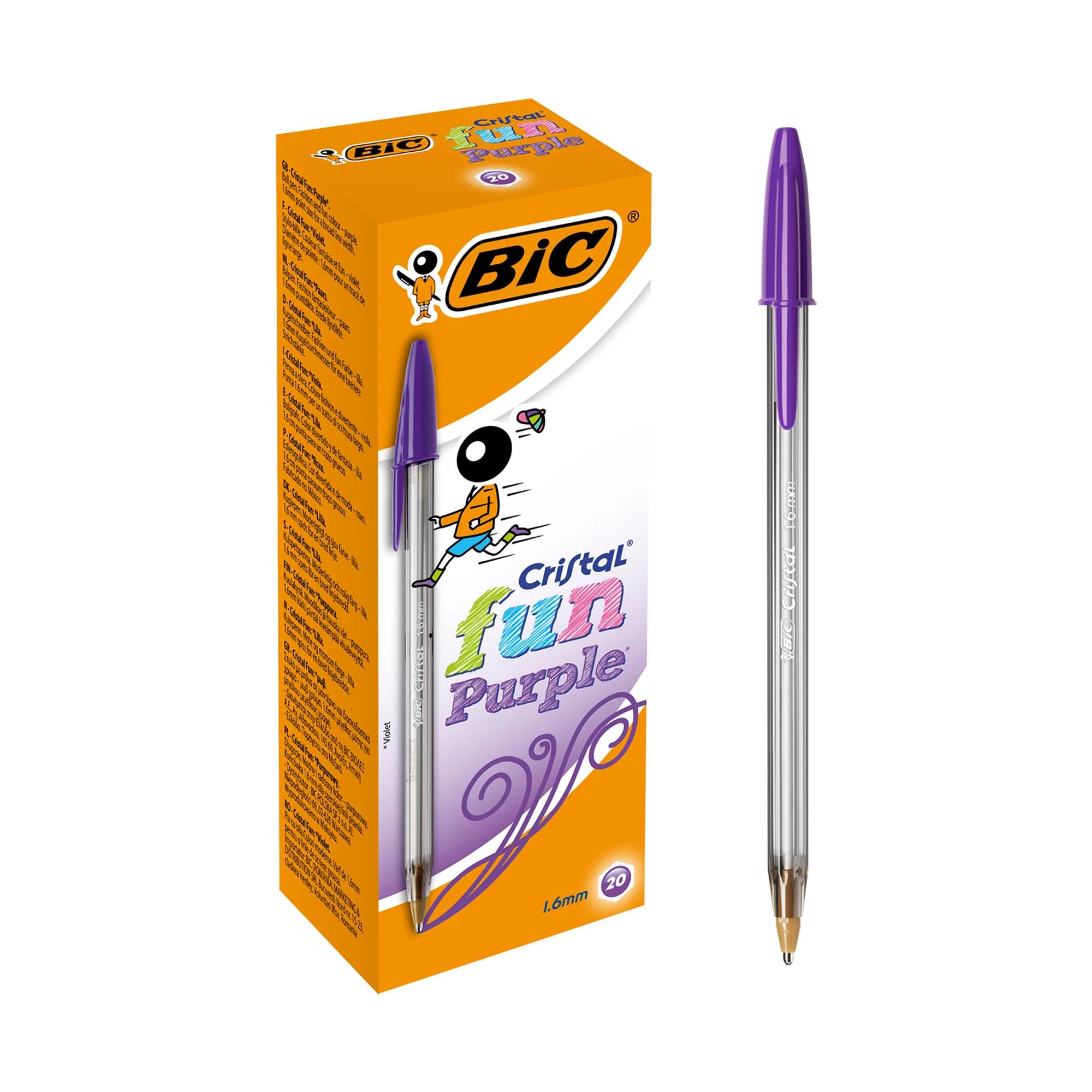 Bic Crystal Fun Pen Purple P20