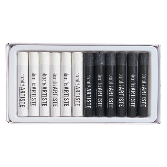 HE1319207 - Artiste Jumbo Oil Pastels - Black and White - Pack of 12