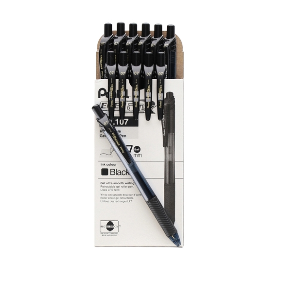 G1319231 - Pentel EnerGel Rollerball Pen - Black - Pack of 12 | GLS