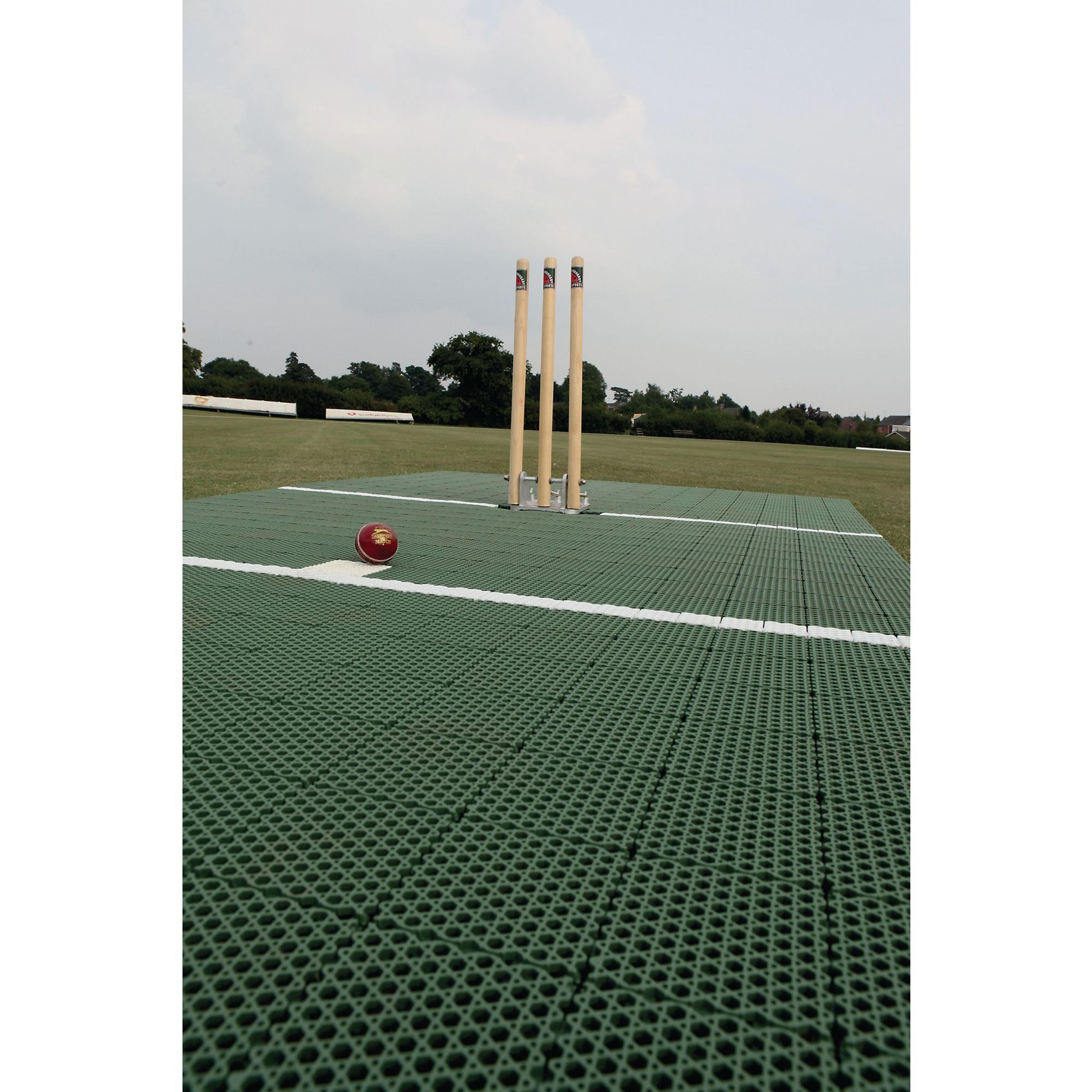 Flicx Cricket Match Pitch Practice Bat End - Green - 10 x 1.8m
