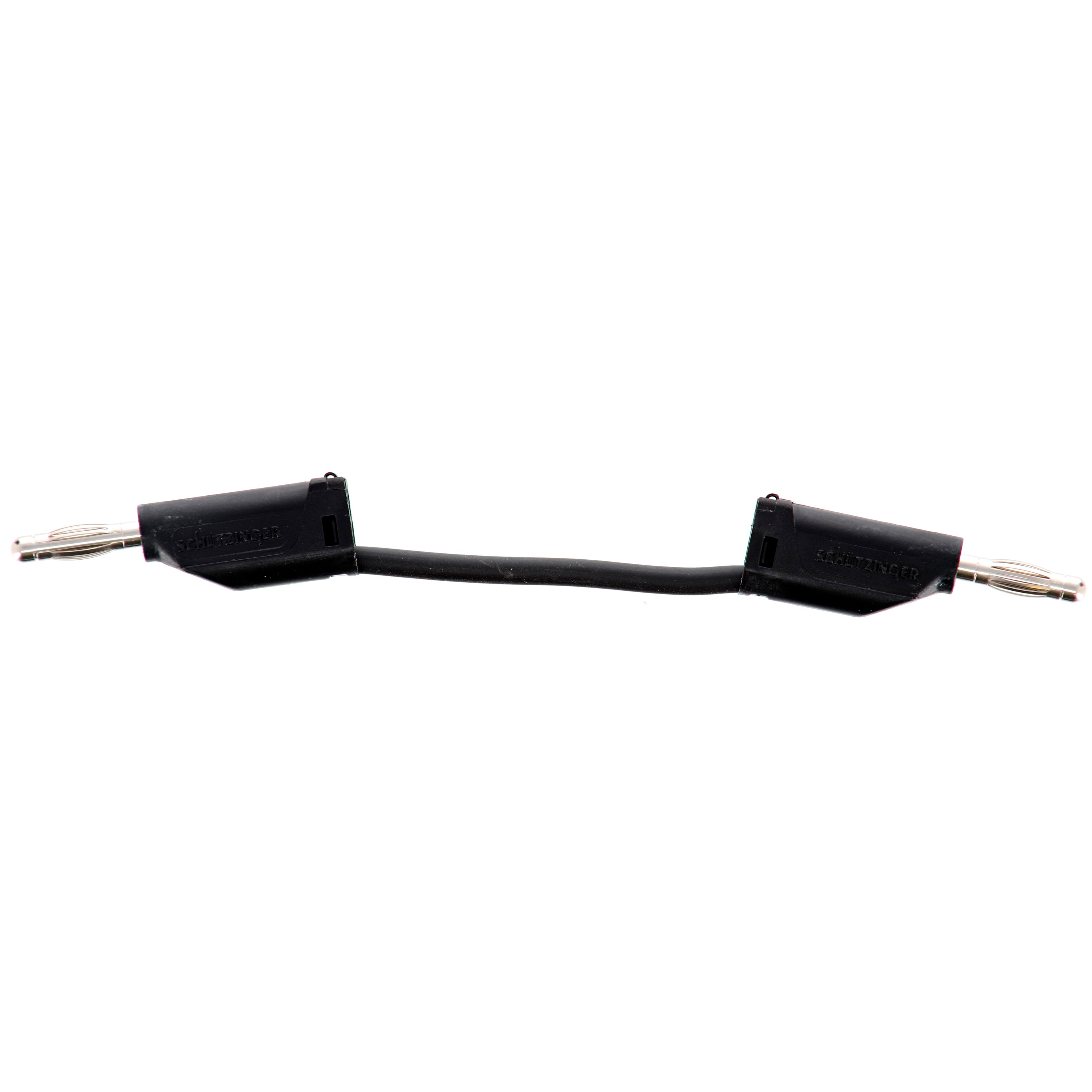 4mm Stackable Plug Lead: Black, 100mm