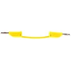 4mm Stackable Plug Lead: Yellow, 100mm