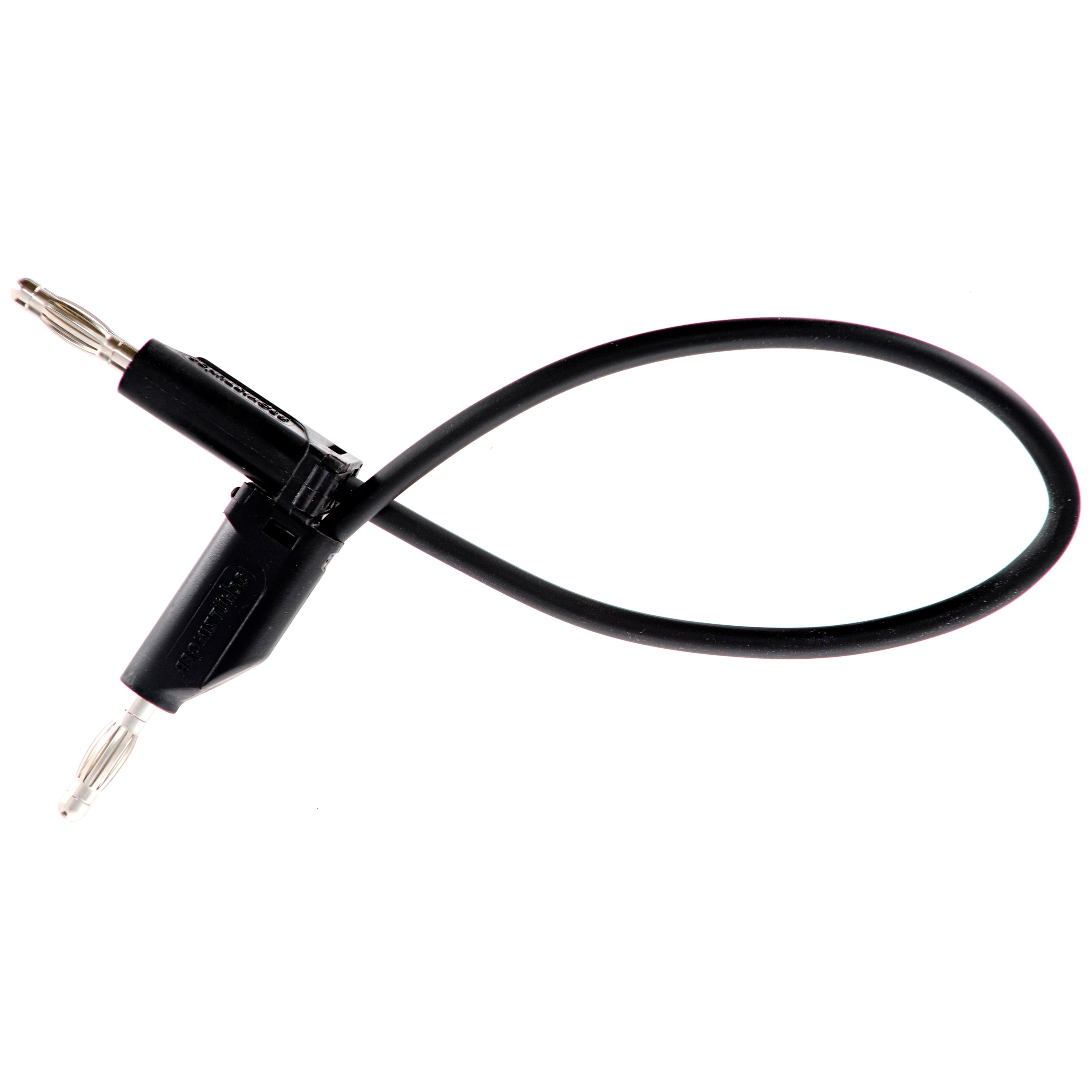 4mm Stackable Plug Lead: Black, 250mm