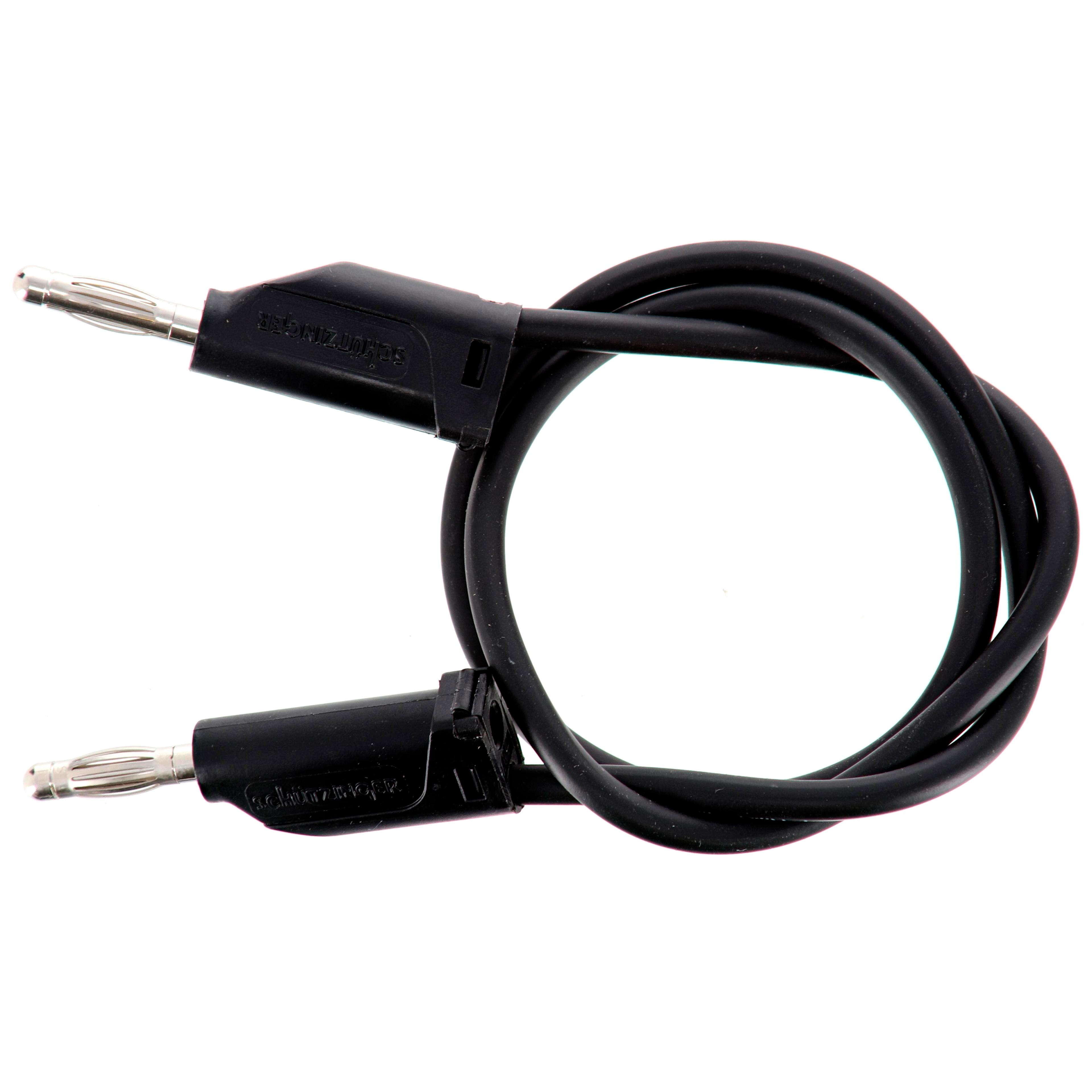 4mm Stackable Plug Lead: Black, 500mm