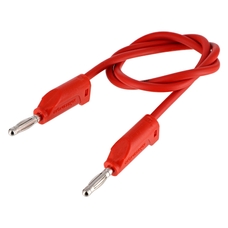 4mm Stackable Plug Lead: Red, 500mm