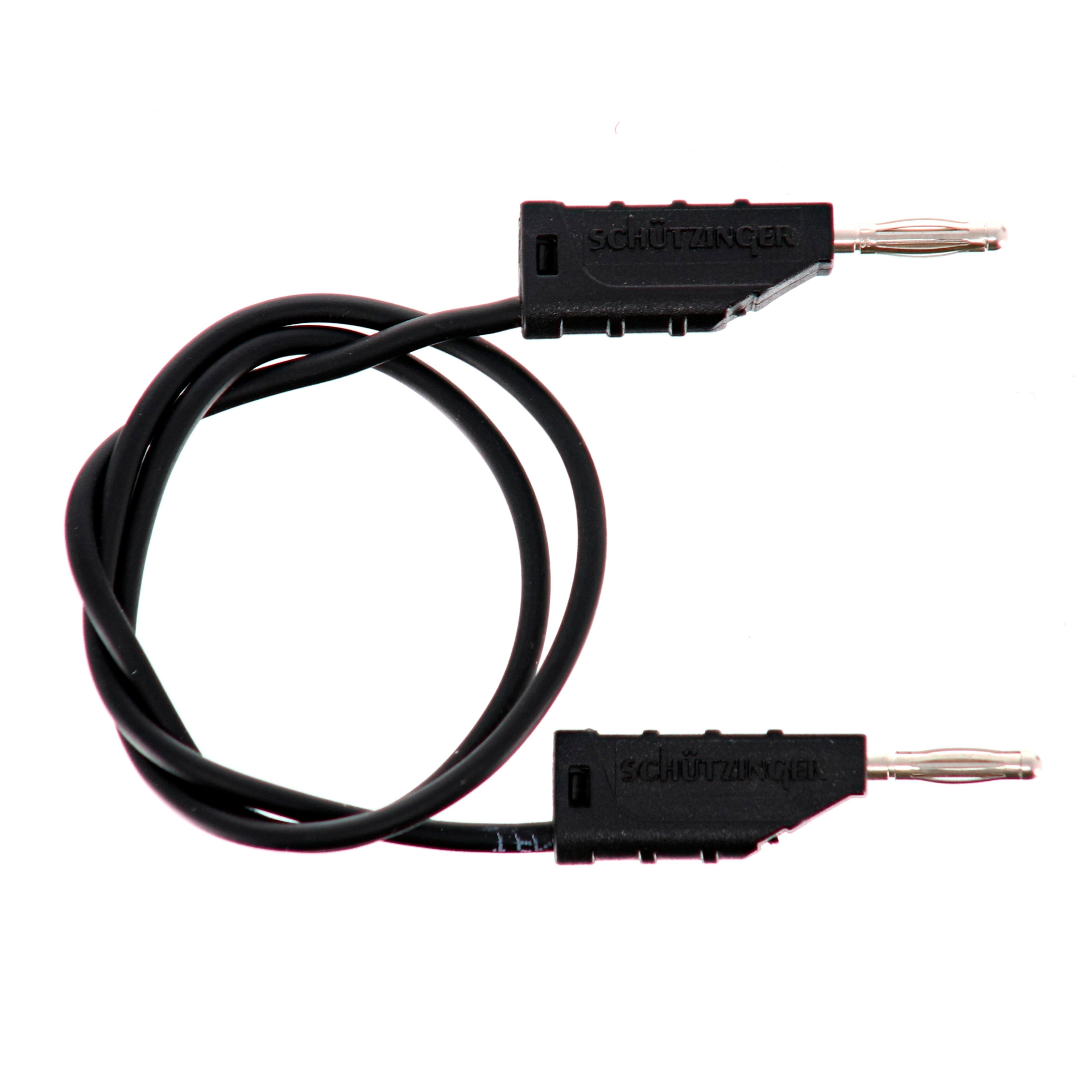 2mm Stackable Plug Lead: Black, 300mm
