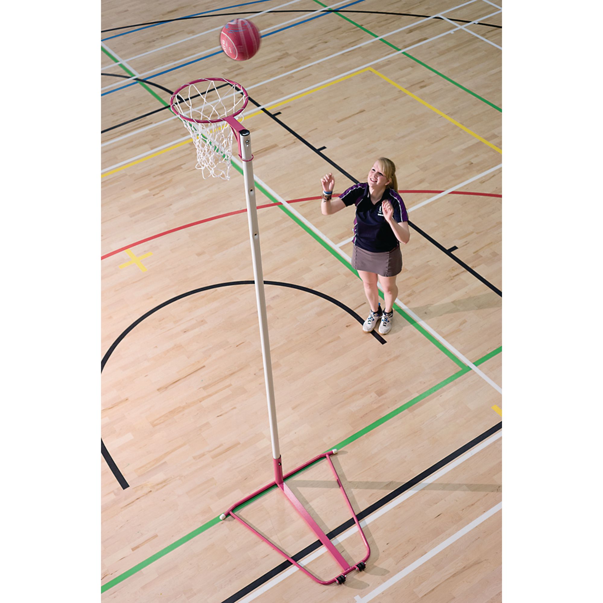 Amazon.com : FORZA Freestanding Netball Post [Regulation Size Hoop] -  Adjustable Height 8ft - 10ft (Post & Netball) : Sports & Outdoors