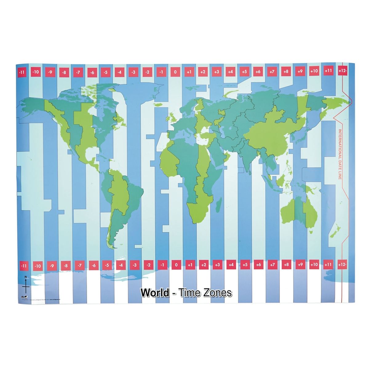 Wildgoose World Time Zone Map | HC1350717 | Findel International