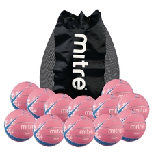 Mitre Oasis Netball - Pink - Size 5 - Pack of 12 