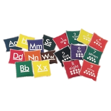 Alphabet and Number Beanbags - Assorted - Pack of 36