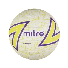 Mitre Intercept Match Netball - White - Size 5