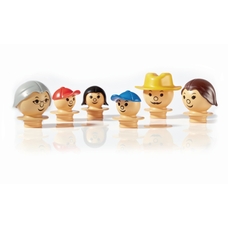 MOBILO People Figures with White Skin - Pack of 6
