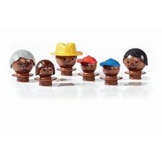 MOBILO People Figures with Black Skin - Pack of 6