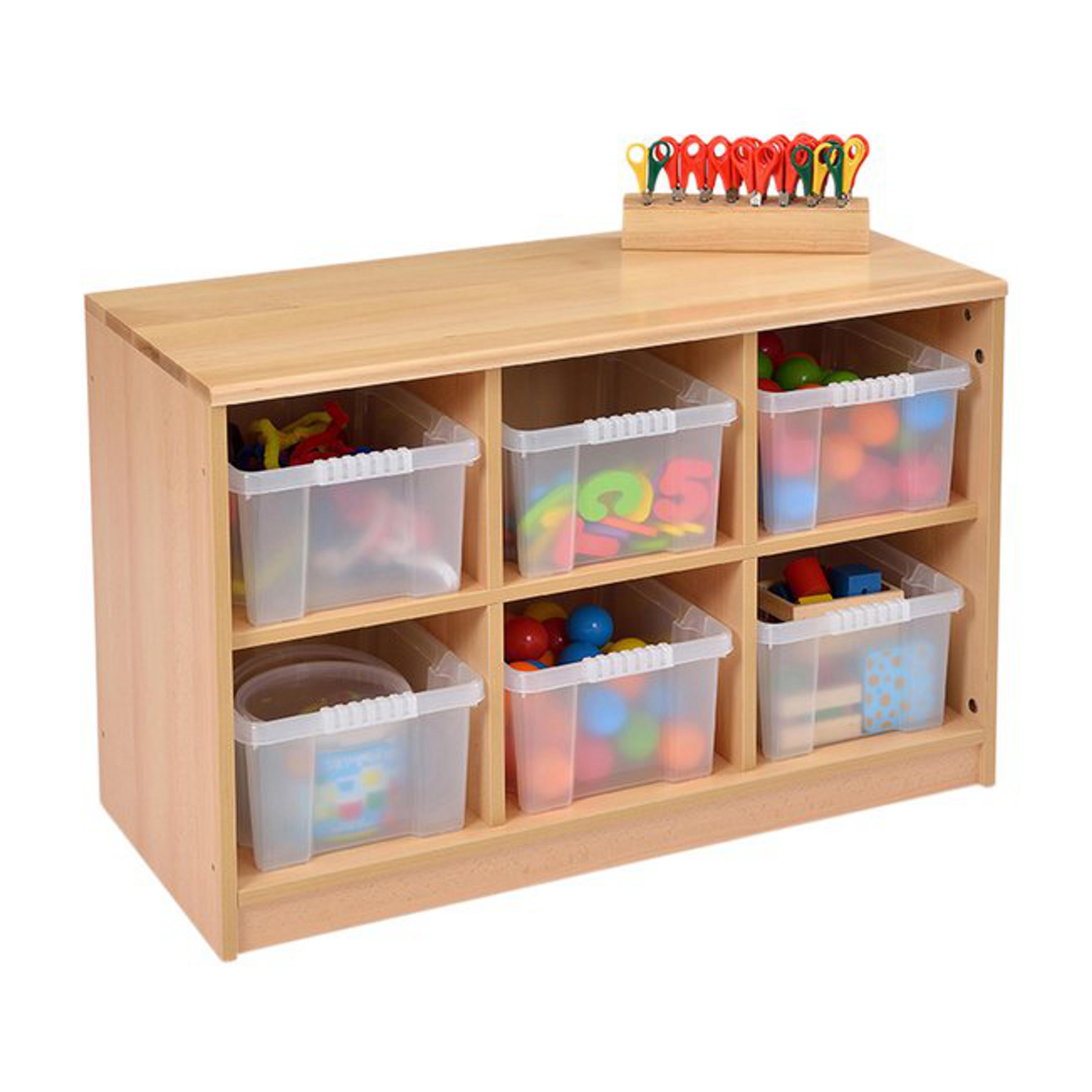 Room Scenes 6 Tray Storage Unit with Clear Trays