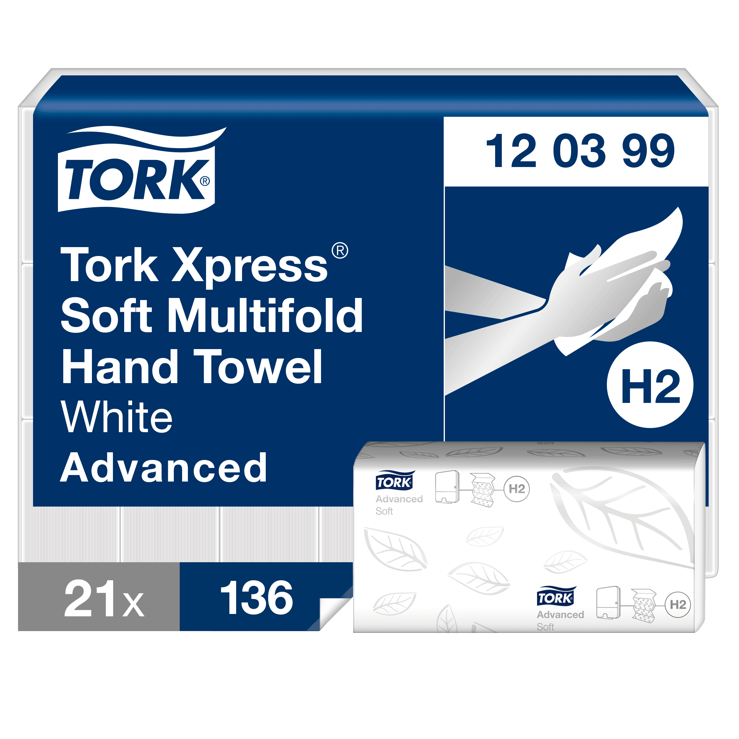 TorkXpress Multifold Hand Towel 2ply P21