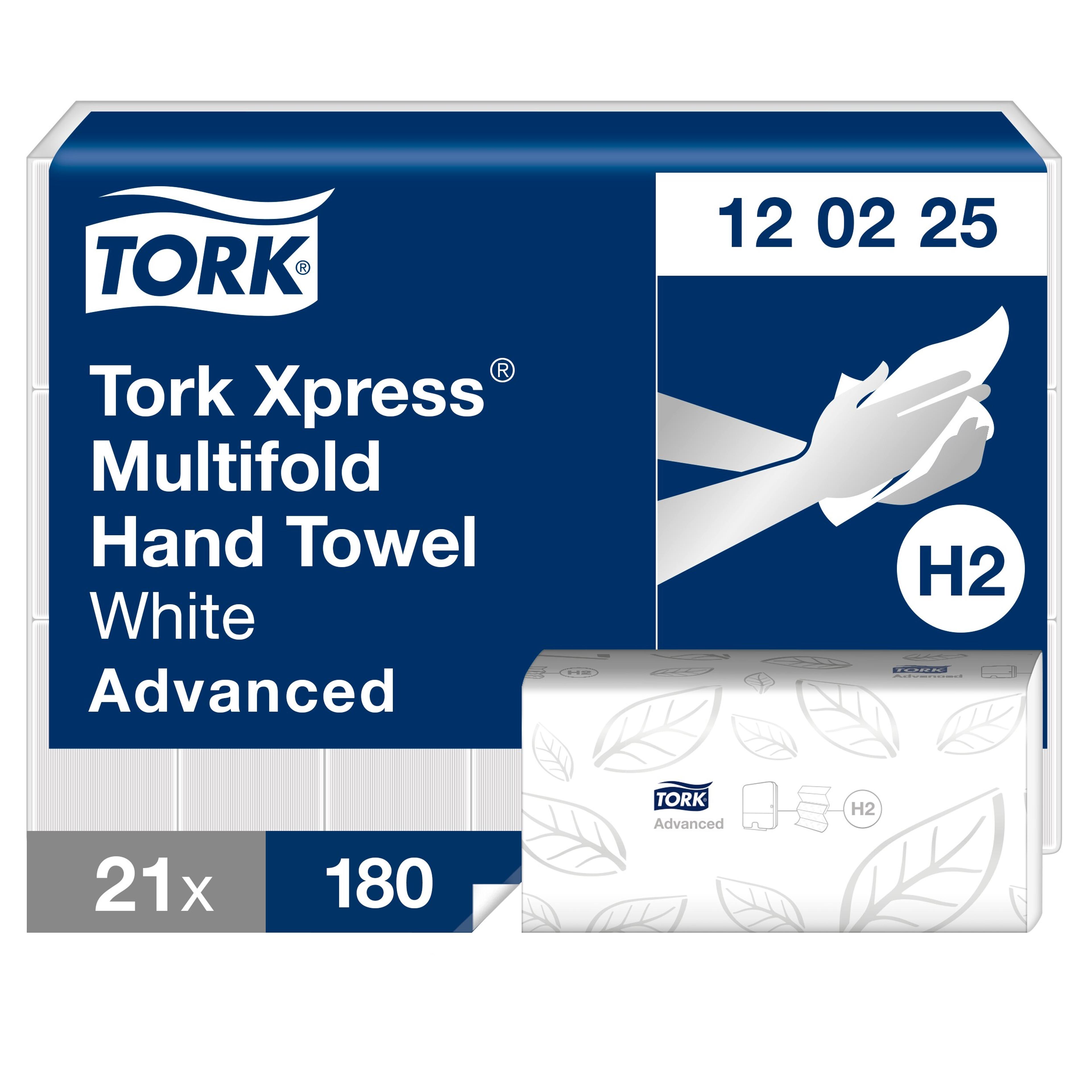 TORK Xpress White Multi Fold Hand Towel - 2 Ply - Pack of 20